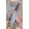 КВІТКА ексклюзивний кухонний ніж ручної роботи майстра студії XI KNIVES, Сталь N690, 60-61 HRC